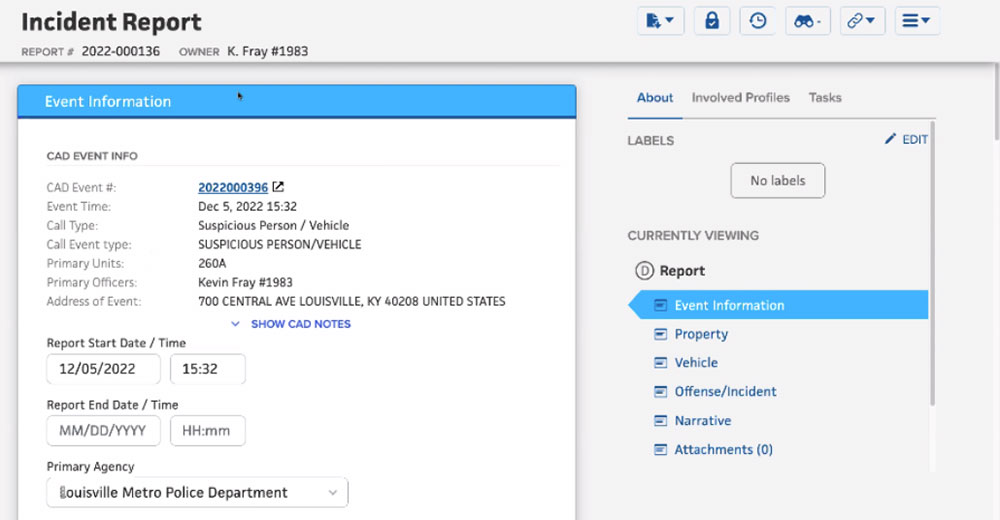 Mark43 in-vehicle software